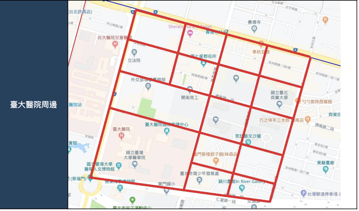 臺大醫院收費機車停車格