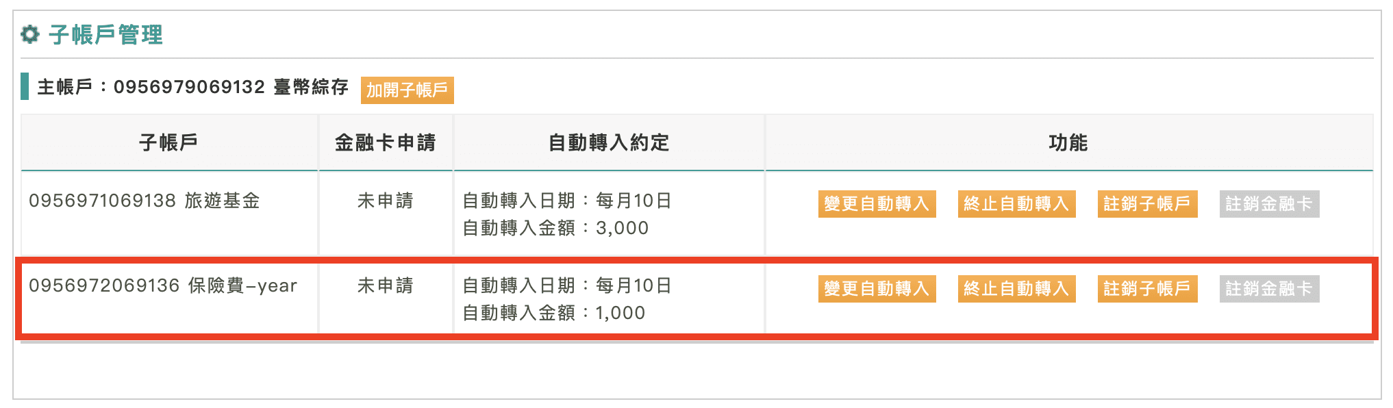 如何設定 銀行 子帳戶 玉山 步驟
