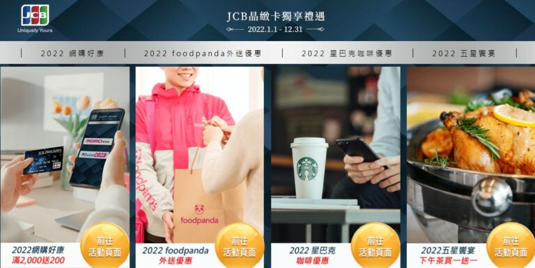 2022年JCB優惠一籮筐:10~12月Pchome限時加碼